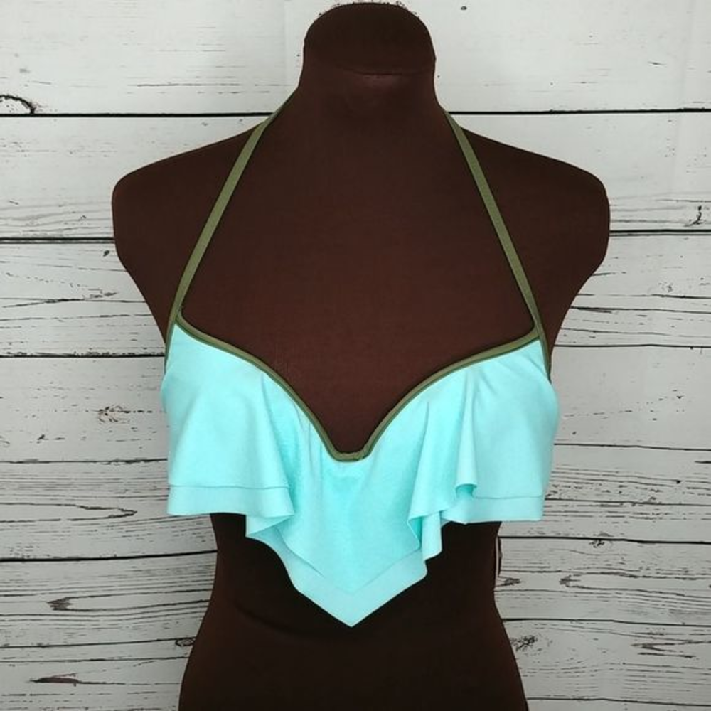 PINK‎ Victoria's Secret Green Bikini Top